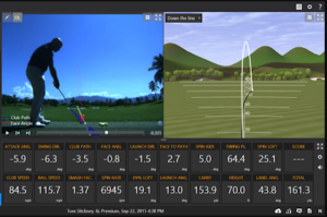 a visual look at which data trackman golf gives you